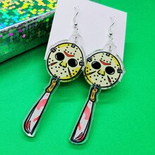 Jason Inspired Machete Earrings