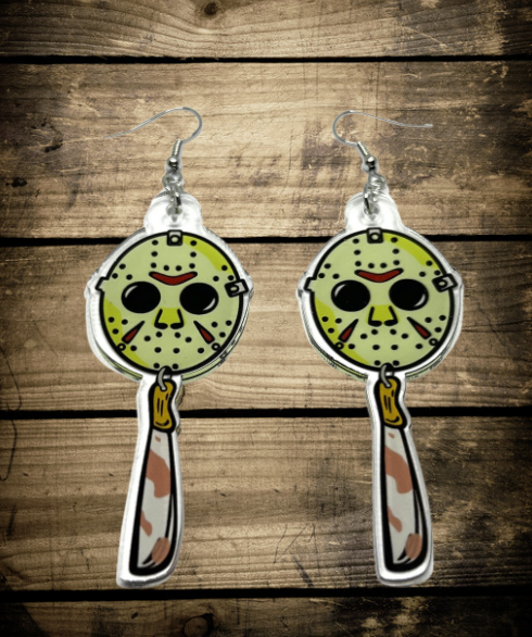 Jason Inspired Machete Earrings