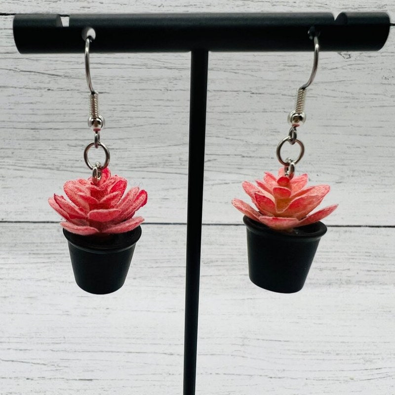 Succulent Plant Earrings